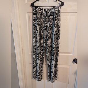 Intempo palazzo leg pants - black and white - size  L